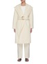 Main View - Click To Enlarge - VINCE - Belted Draped Hood Wool Blend Coat
