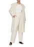 Figure View - Click To Enlarge - VINCE - Belted Draped Hood Wool Blend Coat