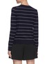 Back View - Click To Enlarge - VINCE - Thin Stripe Wool Cashmere Blend Sweater