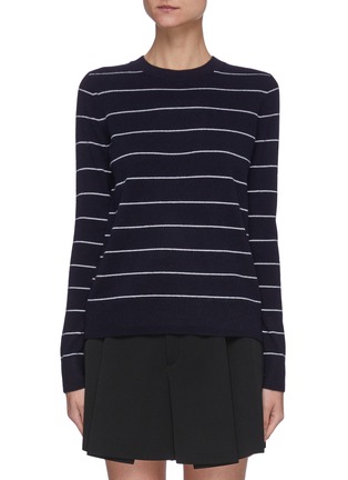 Main View - Click To Enlarge - VINCE - Thin Stripe Wool Cashmere Blend Sweater