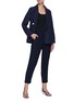 Figure View - Click To Enlarge - VINCE - Centre pleat pull on suiting pants