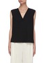 Main View - Click To Enlarge - VINCE - V-neck Sleeveless Cotton Blouse