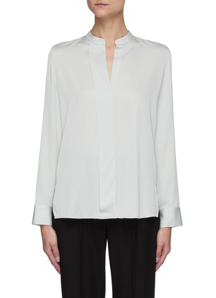 Main View - Click To Enlarge - VINCE - Half placket satin blouse