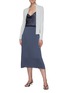 Figure View - Click To Enlarge - VINCE - Drape Neck Satin Cami