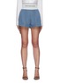 Main View - Click To Enlarge - ALEXANDER WANG - Branded Elastic Waist Cotton Blend Safari Shorts