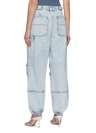 Back View - Click To Enlarge - ALEXANDER WANG - Bleached Cuffed Leg Carpenter Jeans