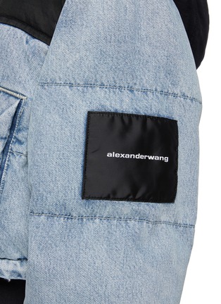  - ALEXANDER WANG - Cropped Bleach Denim Puffer Jacket