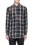Main View - Click To Enlarge - AMIRI - Spray check plaid flannel shirt