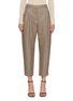 Main View - Click To Enlarge - STELLA MCCARTNEY - Cavalry' Checkered Pleated Wool Cropped Carrot Pants