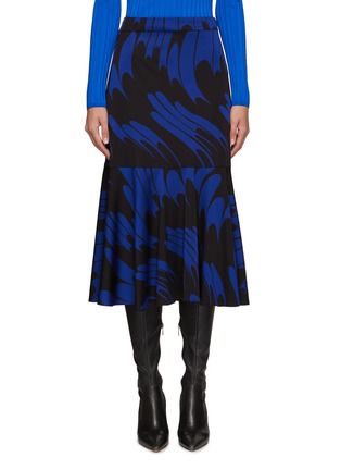 Main View - Click To Enlarge - STELLA MCCARTNEY - Haya' Abstract Print Fitted And Flared Midi Skirt