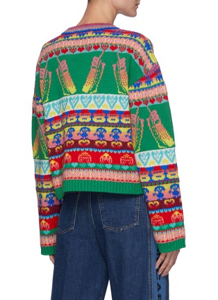 Back View - Click To Enlarge - STELLA MCCARTNEY - Keep-in-touch Intarsia Virgin Wool Jumper