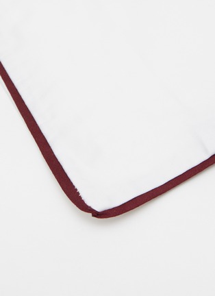 Detail View - Click To Enlarge - LAGOM - Queen Size Cotton Sateen Duvet Set — Burgundy