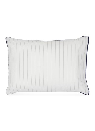 Main View - Click To Enlarge - LAGOM - Boudoir' Contrasting Pinstriped Cotton Sateen Pillow — Dark Blue
