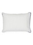 Main View - Click To Enlarge - LAGOM - Boudoir' Contrasting Pinstriped Cotton Sateen Pillow — Dark Blue