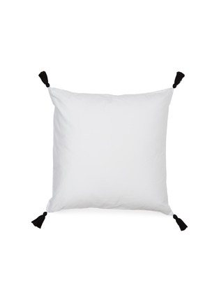 Main View - Click To Enlarge - LAGOM - Black Tasselled Cushion — White