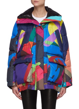 Main View - Click To Enlarge - SACAI - x KAWS Vibrant Camouflage Print Puffer Jacket