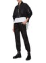 Figure View - Click To Enlarge - SACAI - Back Pleat Crop Nylon Twill Bomber Jacket