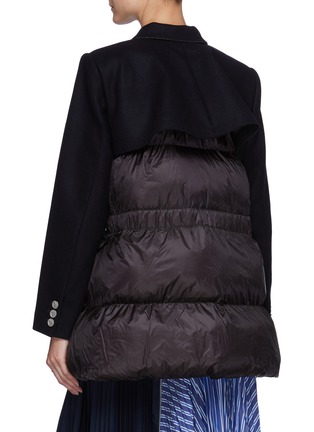 Back View - Click To Enlarge - SACAI - Padded Nylon Double Breasted Military Jacket