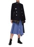 Figure View - Click To Enlarge - SACAI - Padded Nylon Double Breasted Military Jacket