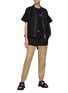Figure View - Click To Enlarge - SACAI - Belted Contrasting Cotton Twill Panelled Nylon Jogger Pants