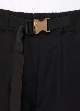  - SACAI - Belted Cotton Twill Panelled Nylon Jogger Pants