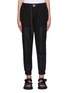 Main View - Click To Enlarge - SACAI - Belted Cotton Twill Panelled Nylon Jogger Pants