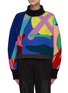 Main View - Click To Enlarge - SACAI - x KAWS Vibrant Print Jacquard Wool Knit Turtleneck Jumper