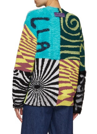 Back View - Click To Enlarge - STELLA MCCARTNEY - Curtis' Psychedelic Patchwork Wool Knit Jumper