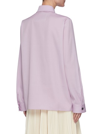 Back View - Click To Enlarge - JIL SANDER - Relaxed Fit Fleece Wool Shirt