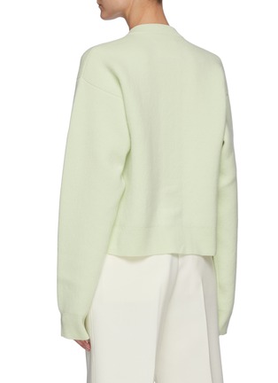 Back View - Click To Enlarge - JIL SANDER - SUPERFINE WOOL CASHMERE DOUBLE FACE CARDIGAN