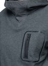 Detail View - Click To Enlarge - PARTICLE FEVER - Reflective logo zip pocket French terry hoodie