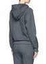 Back View - Click To Enlarge - PARTICLE FEVER - Reflective logo zip pocket French terry hoodie