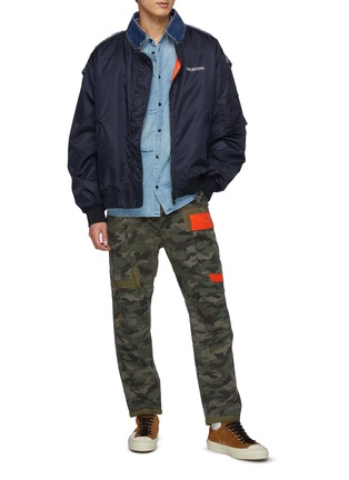 Figure View - Click To Enlarge - DENHAM - Cargo' Contrast Stitching Pants