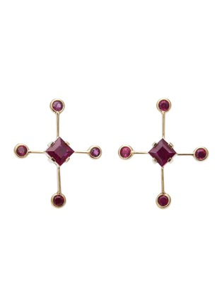 Main View - Click To Enlarge - YI COLLECTION - Ruby 18k Gold Supernova Earrings