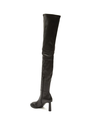  - JACQUEMUS - Les Bottes Carré Rond' Mismatching Heeled Leather Over The Knee Boots