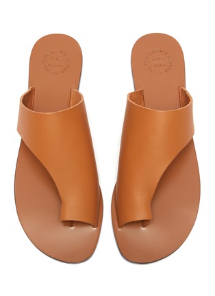 Detail View - Click To Enlarge - ATP ATELIER - Toe Ring Flat Round Toe Leather Sandal