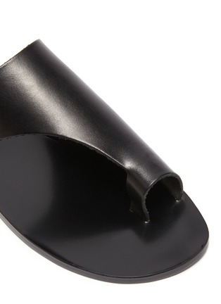 Detail View - Click To Enlarge - ATP ATELIER - Toe Ring Flat Round Toe Leather Sandal