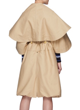 Back View - Click To Enlarge - JW ANDERSON - Belted Cotton Fold Volume Coat