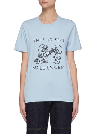 Main View - Click To Enlarge - EGY BOY - The Smurfs "This is Real Influencer" Tee