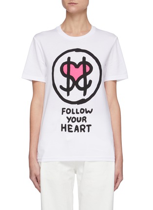 Main View - Click To Enlarge - EGY BOY - Follow Your Heart Dollar Sign Tee