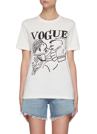 Main View - Click To Enlarge - EGY BOY - Vogue Masking Kissing Tee