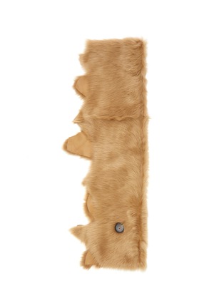 Detail View - Click To Enlarge - KARL DONOGHUE - Natural Edge Buttoned Toscana Shearling Scarf