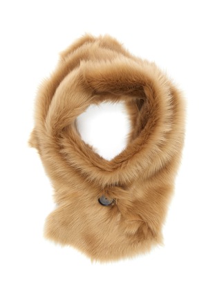 Main View - Click To Enlarge - KARL DONOGHUE - Natural Edge Buttoned Toscana Shearling Scarf