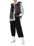 Figure View - Click To Enlarge - KARL DONOGHUE - Shearling Hooded Gilet