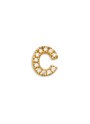 Main View - Click To Enlarge - LOQUET LONDON - Diamond 18K Gold Letter 'C' Charm