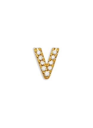 Main View - Click To Enlarge - LOQUET LONDON - DIAMOND 18K YELLOW GOLD V INITIAL CHARM