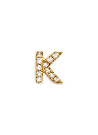 Main View - Click To Enlarge - LOQUET LONDON - Diamond 18K Gold Letter 'K' Charm