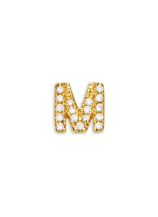 Main View - Click To Enlarge - LOQUET LONDON - DIAMOND 18K YELLOW GOLD M INITIAL CHARM