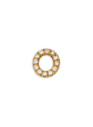 Main View - Click To Enlarge - LOQUET LONDON - DIAMOND 18K YELLOW GOLD O INITIAL CHARM