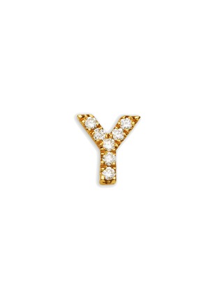 Main View - Click To Enlarge - LOQUET LONDON - DIAMOND 18K YELLOW GOLD Y INITIAL CHARM